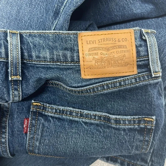 Levis Denim Jeans 70s High Rise Flare Leg Distressed Blue 31" Women's Size 27 - Picture 6 of 9